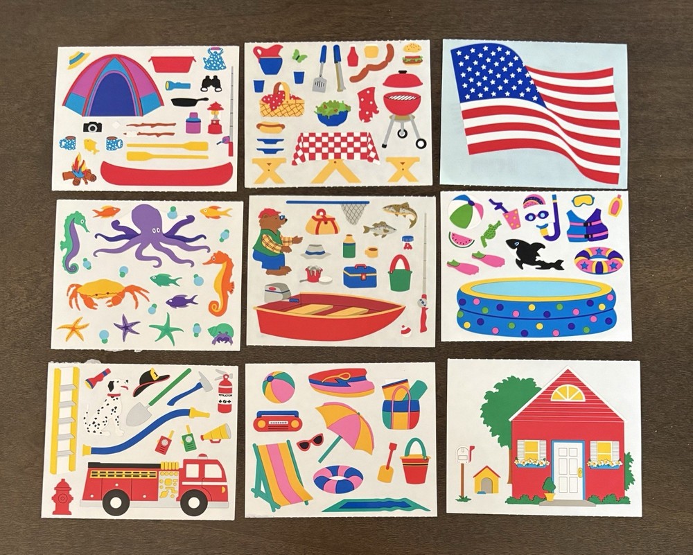 Vintage Mrs. Grossman’s Sticker Lot “Summer” 9 sheets