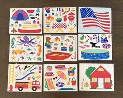 Vintage Mrs. Grossman’s Sticker Lot “Summer” 9 sheets