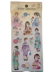 Japanese Sakura Sticker & Origami Paper Set Made in Japan Kawaii Craft
