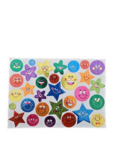 Vintage Highlights For Children Glitter Smile Smily Face Stickers -H183-57