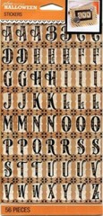 Halloween Alphabet scrapbook stickers 50-30085 Jolees Boutique