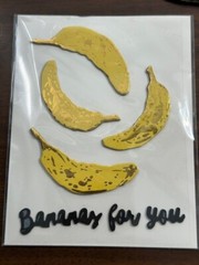 American Crafts Bananas For You Stickers 7pc Scrapbooking 379492 Yellow Black