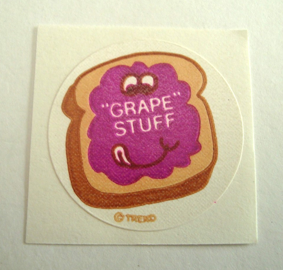 1980’s Trend Scratch ‘N Sniff Stinky Stickers Grape Stuff scent with TM