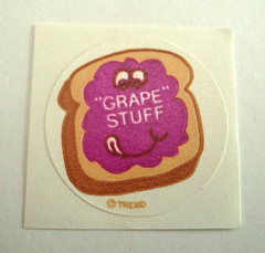 1980’s Trend Scratch ‘N Sniff Stinky Stickers Grape Stuff scent with TM