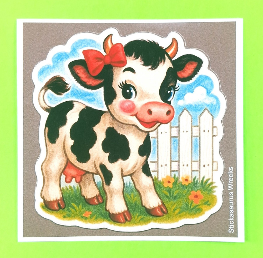 Cute Cow Large Sticker