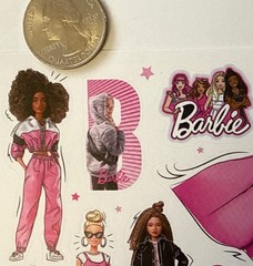 PINK BARBIE Stickers(14pc)Mattel…Dolls…Change Clothes…Ladies…Outfits…Car…Shoes…