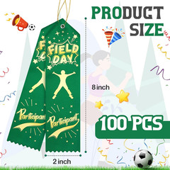100 Pcs Field Day Participant Ribbons Award Ribbon Prize Ribbons Winner