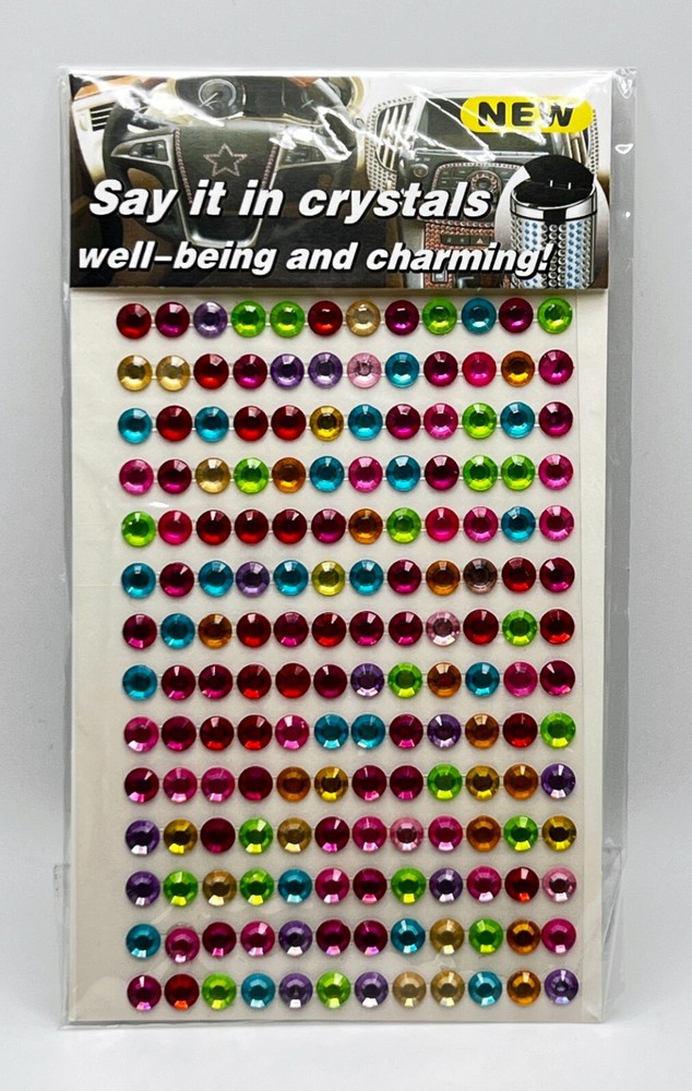 Say it in Crystals Multi-Color Self Adhesive Round Crystals New Pack