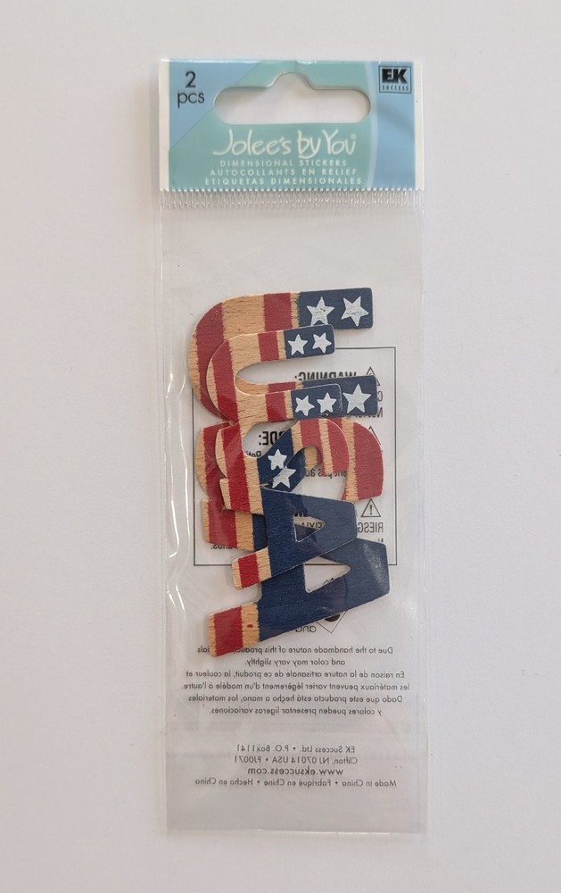 Jolee’s Patriotic USA Words July 4th Mini Pack Of Scrapbooking Embellishments