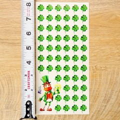 Violette Stickers – Mini Shamrocks – 1 Four Leaf Clover Sticker Sheet – Planners