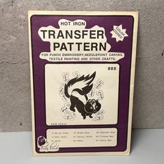VTG MCM Transfer Pattern Hot Iron On Punch Embroidery Needle Point Skunk Animal