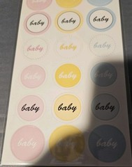 Colorbok Accent Stickers 18 Baby variety pastel colors in a circle
