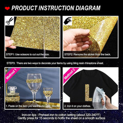 Bling Rhinestone Sticker DIY Home Decor Stickers Self-Adhesive Crystal Sheet Sti