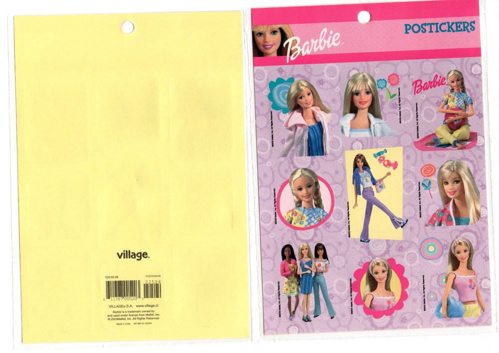 Barbie Doll Stickers Decal Collectible Retro Vintage 1 Piece