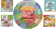 68 Sheets Colorful Scented Scratch & Sniff Stickers with 17 Food & Floral Scents