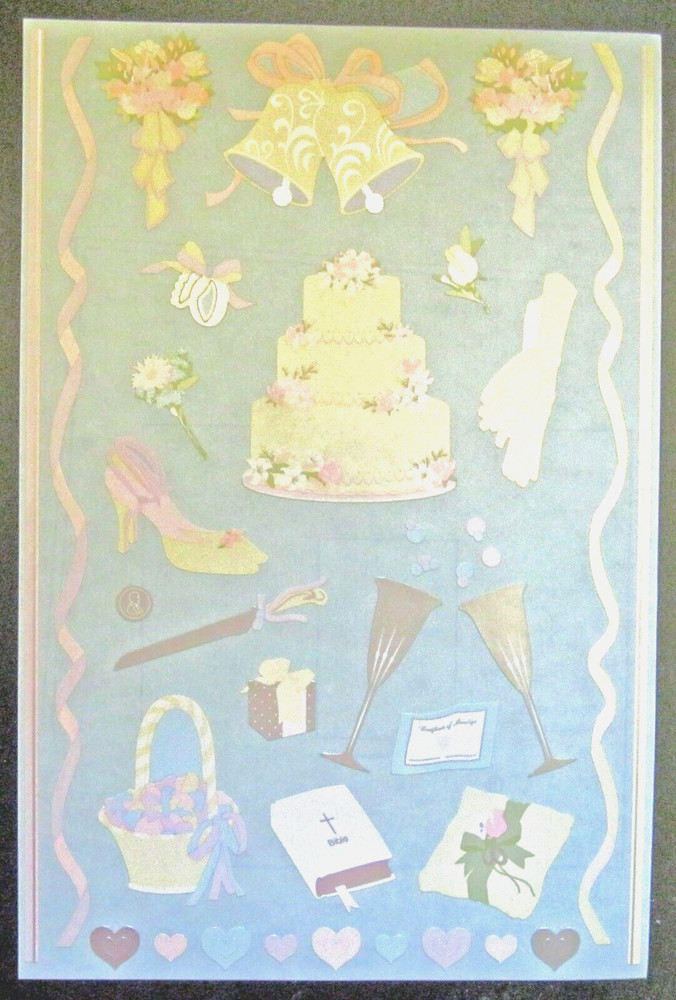 Mrs Grossman Vintage 6×9″ Jumbo ‘Wedding’ Sticker Sheet (Retired c-2001)