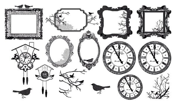 Kaisercraft, 13th Hour, Transparent Embellishments, Acetate Shapes, Frames, Bird