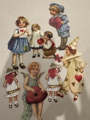 80+ Vintage Valentine Ephemera Lot Cupid Cherub Victorian Journal Mixed Media