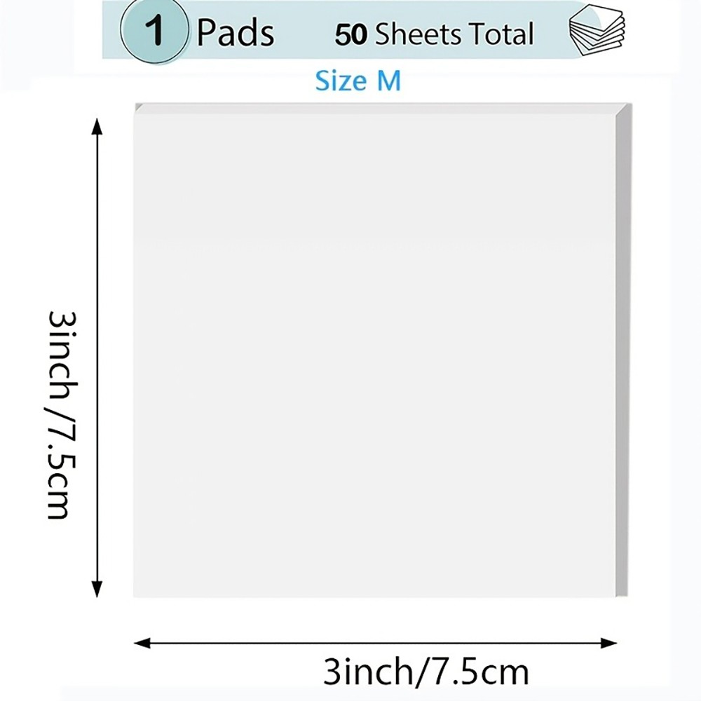 Transparent Square Self-Adhesive Strips, Memo Pads fit for Diaries Reading Notes