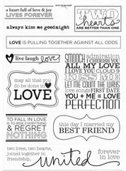 Two Hearts United Love Marriage Best Friend Phrase Scrapbooking Craft Stickers
