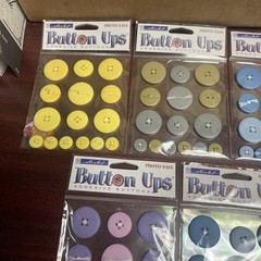 Sticko Button Ups Adhesive Buttons 5 packages different colors
