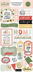 HOMEMADE (2) 6″x13″ Chipboard COMBO Carta Bella Accents + Phrases Scrapbook