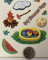 BACKYARD FUN Mylar Stickers Approx.4-1/4″x 11″Miss Elizabeth’s •Camping•Outside•