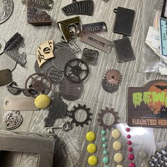 Lot of Stickers & Accents Metal Crafts Scrapbook Journal Tags Lace Pins🔥🔥🔥
