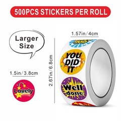 1000 Pcs 1 Inch Superhero Incentive Stickers for Teacher Motivational Reward