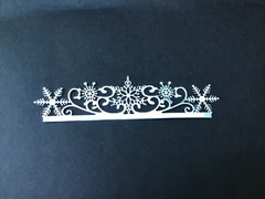 Snowflake Border die cut embellishments 5 pcs 1-1/2” x 6-1/2” Choose Color