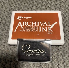 Mixed Brands Paper Craft Lot: Archival Ink, VC-82 Black, Vellum Quotes A2