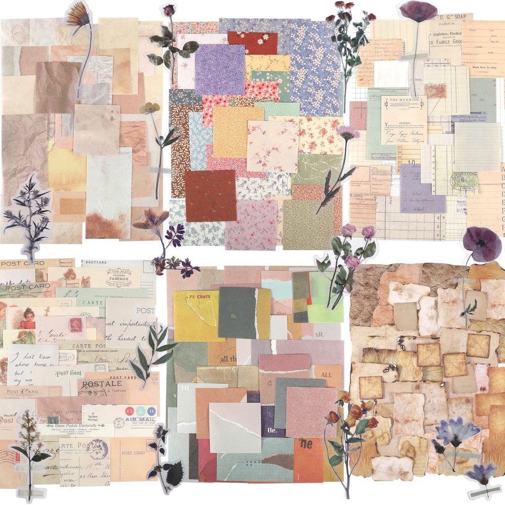 Kit de suministros para scrapbooking, diario y papel de scrapbooking vintage