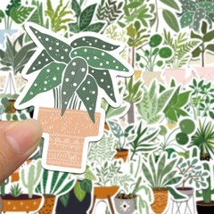 50pcs Cute Stickers, Leaf Stickers Pack, Plants leaf flower Stickers, 223