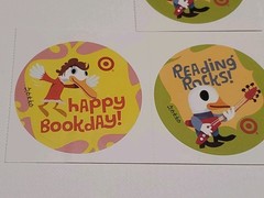NEW Stickers Made For Target Stores Reading Rocks! Happy Bookday Book It Up