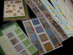 Lot Soft Linen, Croptoberfest Photo mounting paper mats, Mrs.Grossman GrLengths