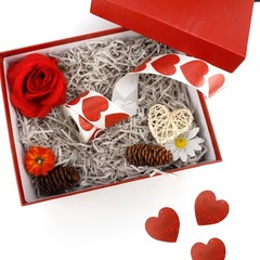 Heart Stickers, 500Pcs 1.5 Red Heart Stickers Roll, Self Adhesive Valentine S…
