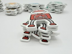 Robots Foam Stickers 40 pcs 5 Colors Retro Robot Craft Scrapbook Embellishment