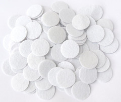 1 Inch White 100Pc Felt Circle Stickers