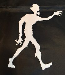 Tim Holtz Halloween Die Cuts * Lost Zombie * Set of 12 * Black, White or Green