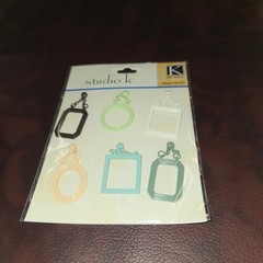 K&Company Scrapbooking Embellishments Lot 8 Packs Brads Metal Art Charms