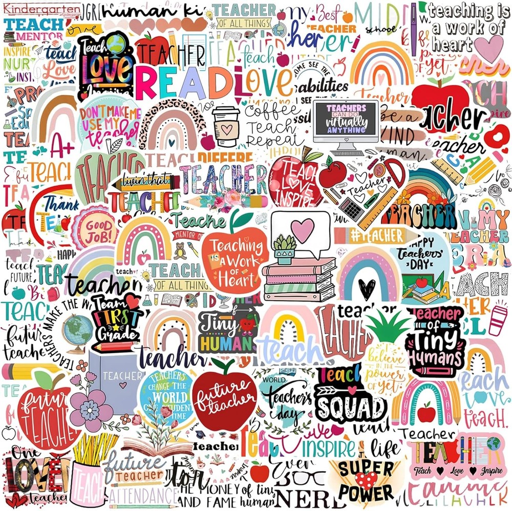 110Pcs Teacher Stickers, Appreciation Gifts in Bulk, Stickers
