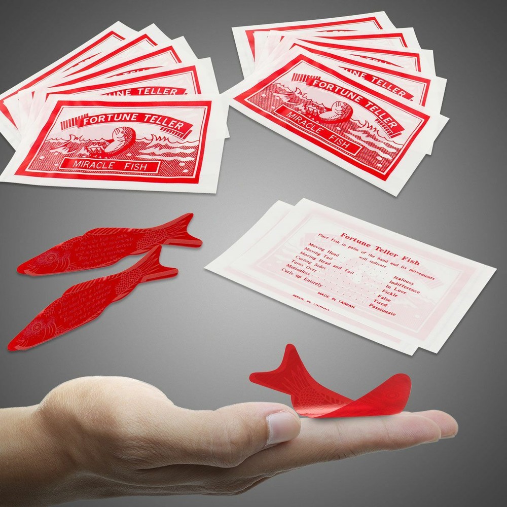 100 TOTAL Fortune Telling Fish Magic Teller – magic gag party favors prize toys