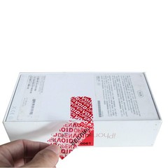 100pcs Total Transfer Tamper Evident Security Stickers, Red, 1×3.35″, Serial …