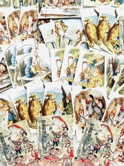 Alice in Wonderland Vintage Printed Cards 50+ Alice Cards Each 1.5×3.5” #AW52
