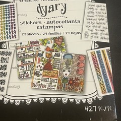 Ranger Dylusions Creative Dyary Stickers Collections 1 & 2 48 sheets NEW