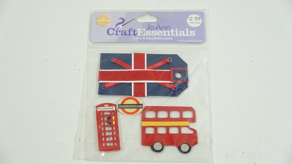 Joann Craft Essentials London Card Embellishments 28485