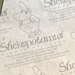 Vtg Stickopotamus Stickers Reward Glitter Foil Stars Heart Binder Journal School