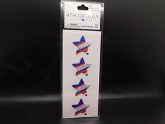4th of July paper crafts Patriotic Rhinestone Star stickers 4pc