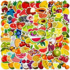 Fruit Stickers, 100 Pcs Cute Fruits Stickers Pack, Colorful VSCO Waterproof Stic