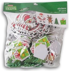 Christmas Santa & Friends Foam Stickers – Santa, Reindeer, Present & Tree -180pc